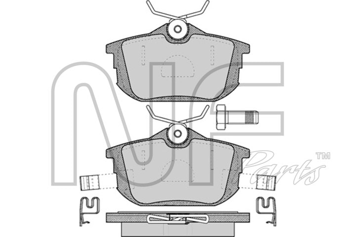 NF PARTS Piduriklotsi komplekt,ketaspidur NF0018271